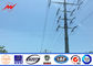 Round Tapered Galvanised Steel Power Transmission Poles / Electrical Power Pole ผู้ผลิต
