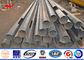 Galvanized 12M Electric Steel Utility Power Poles For Transmission Line ผู้ผลิต