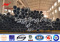 Galvanized 12M Electric Steel Utility Power Poles For Transmission Line ผู้ผลิต