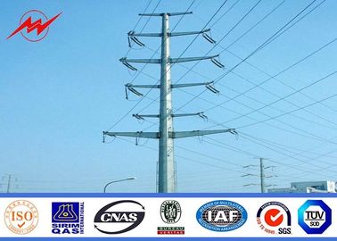 12m Steel Utility Pole รูปทรงโคนิคกลมหรือโพลิกอนสําหรับการจําหน่าย ผู้ผลิต