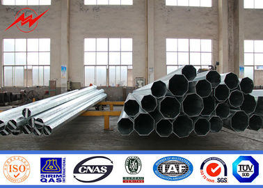 ISO 9001 Steel Metal Power Pole For 10M 33kv Transmission Line ผู้ผลิต