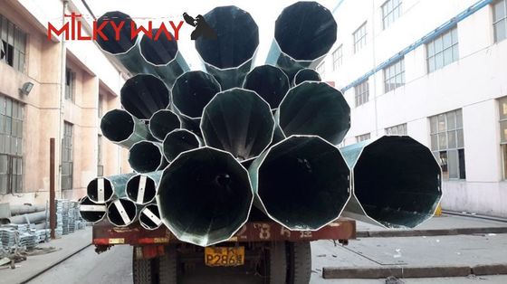 เสาไฟฟ้าแรงสูงเหล็กกล้าชุบสังกะสี 17 เมตร รับน้ำหนัก 1200daN มาตรฐาน ASTM A123 ผู้ผลิต