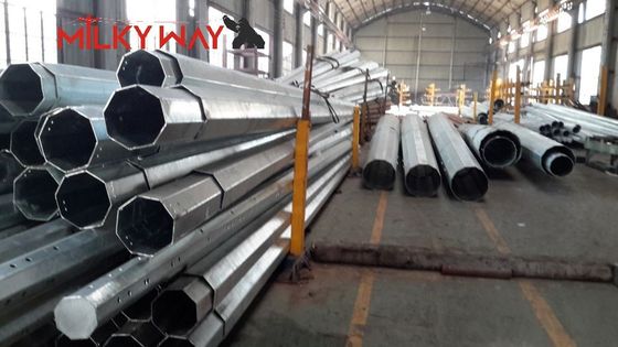 เสาไฟฟ้าแรงสูงเหล็กกล้าชุบสังกะสี 17 เมตร รับน้ำหนัก 1200daN มาตรฐาน ASTM A123 ผู้ผลิต