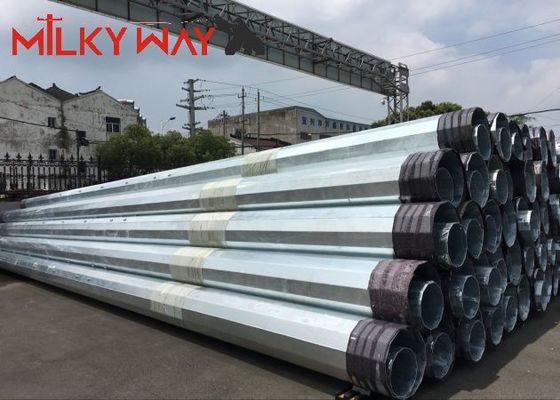 80FT 90FT 138KV Galvanized Steel Power Poles for Electrical Distribution ผู้ผลิต