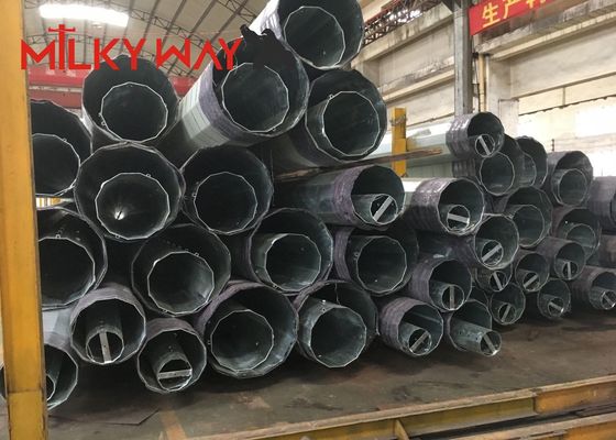 เสาโมโนโพลเหล็กชุบสังกะสี 36 เมตร สำหรับเครือข่ายมือถือ รับน้ำหนัก 24kN ผู้ผลิต