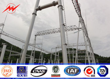 โพลีเอสเตอร์ Power Coated พลังงานไฟฟ้า Pole สําหรับการกระจายสื่อสาร ผู้ผลิต