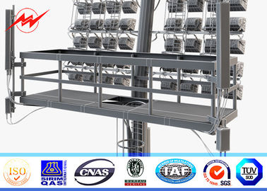 34m Polygonal High Mast Light Pole Hot Dip Galvanized With Lifting System สายไฟขั้วขั้วขั้วขั้วขั้วขั้วขั้วขั้วขั้ว ผู้ผลิต