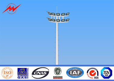 34m Polygonal High Mast Light Pole Hot Dip Galvanized With Lifting System สายไฟขั้วขั้วขั้วขั้วขั้วขั้วขั้วขั้วขั้ว ผู้ผลิต