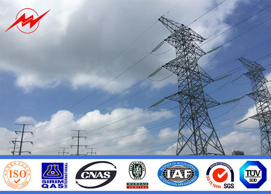11M 300daN Steel Utility Pole Gr65 วัสดุสำหรับการกระจายกำลังไฟ 69KV