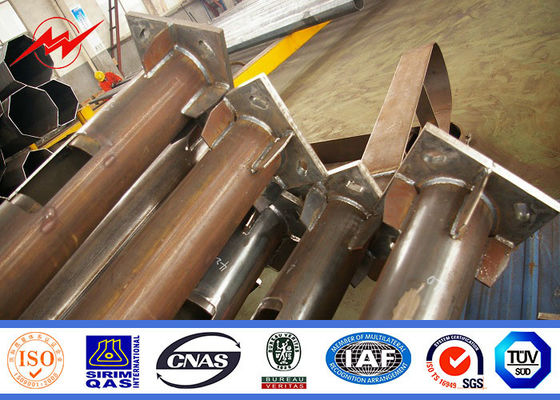 แขนจับคู่ขนาด 12 เมตรใช้เหล็กชุบสังกะสีร้อนสำหรับไฟถนน