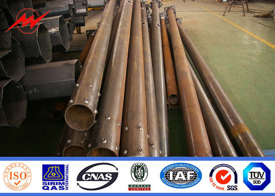 แขนจับคู่ขนาด 12 เมตรใช้เหล็กชุบสังกะสีร้อนสำหรับไฟถนน