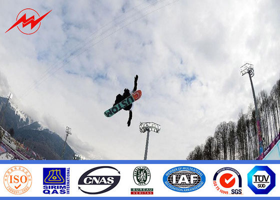 โคมไฟเสาสูงเสาสูง 25 เมตรพร้อมระบบยกของ