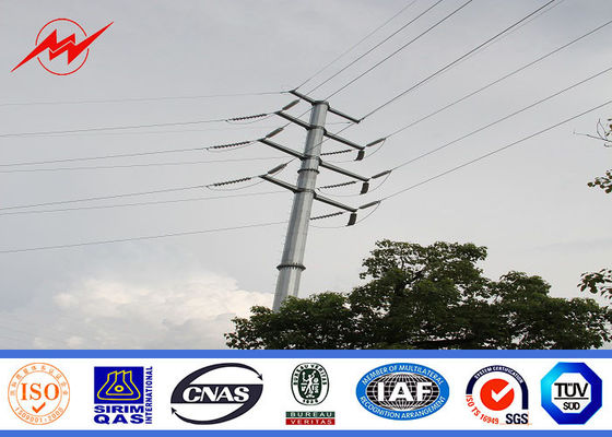 18m Q235 hot dip galvanized electrical power pole for electric line