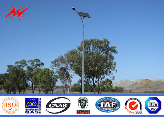 Energy saving 10m Residential Outdoor Light Poles Single - Arm Anti Corrosion