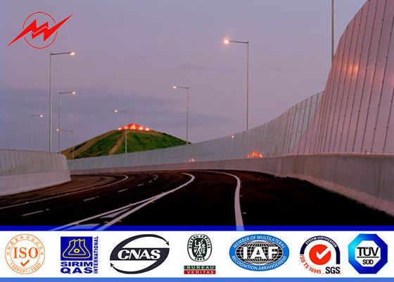 8mm 3.5mm pole thickness Galvanized Steel Pole for street highway light