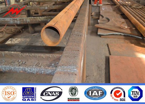 Road Powder Coating Solar Street Light Poles With Single Bracket 20w - 400w