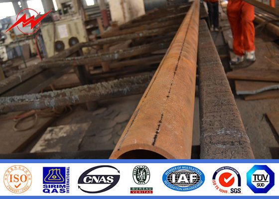 Hot dip galvanized 7m solar Street Light Poles with single arm