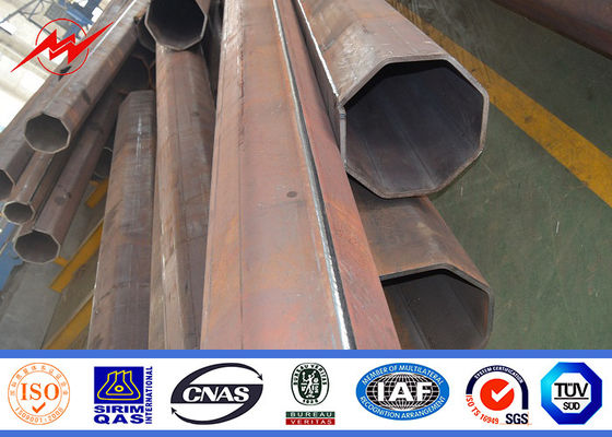 NGCP 8 Sides 30FT Steel Utility Pole for 69KV Electrical Power Distribution