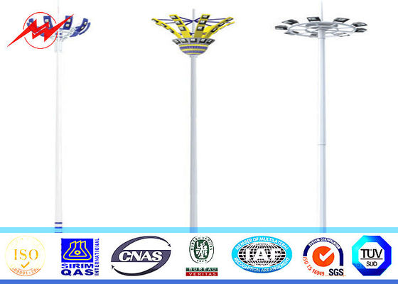 Galvanized 30M High Mast Pole with winch for Parking Lot Lighting