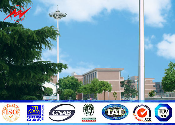 30M 12 lights High Mast Pole with 300kg rasing system for football field