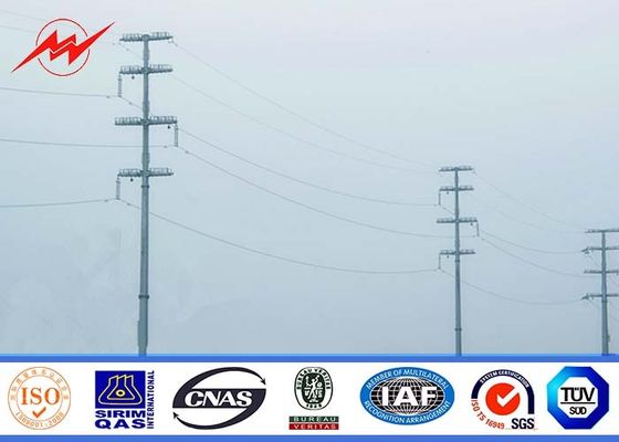 12sides 25ft 69kv Steel Utility Pole for Power Distribution structures with climbing rung