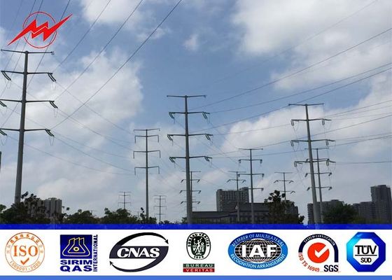 NGCP 8 Sides 50FT Steel Utility Pole for 69KV Electrical Power Distribution with AWS D1.1 Standard