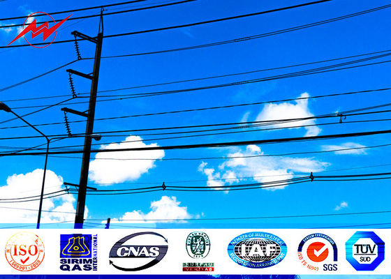 NGCP 8 Sides 50FT Steel Utility Pole for 69KV Electrical Power Distribution with AWS D1.1 Standard
