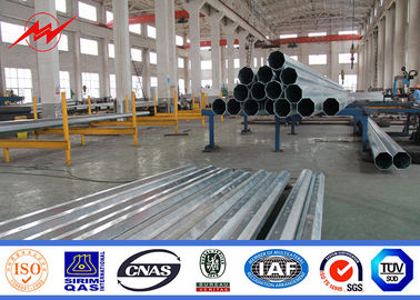Professional Octagonal Galvanized Steel Pole 30ft / 35ft 3mm Thickness