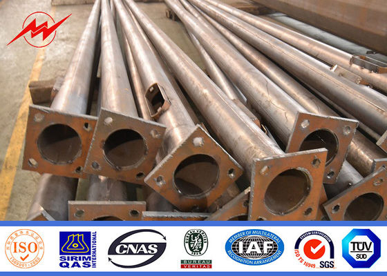 เสารับสัญญาณไฟถนนพลังงานแสงอาทิตย์มาตรฐาน ISO, เสาเหล็กท่อสี 6-15 มม