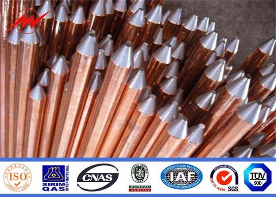 Professional Copper Bonded Ground Rod Copper Grounding Bar 1/2" 5/8" 3/4"