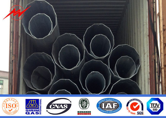 Octagonal Or Polygonal Low Voltage Galvanized Steel Pole Round Tapered