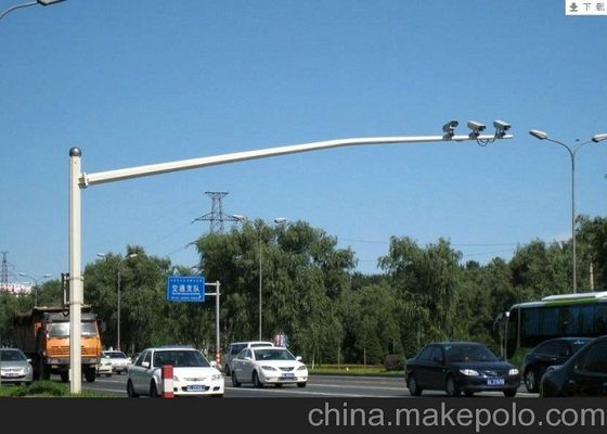 Galvanized Electric Light Pole Double Arm Popular Street Lighting Pole