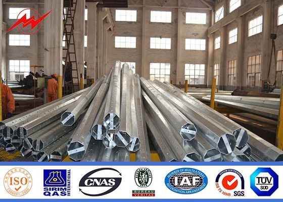 Steel Terminal Transmission Line Poles Taper Or Polygonal Shape