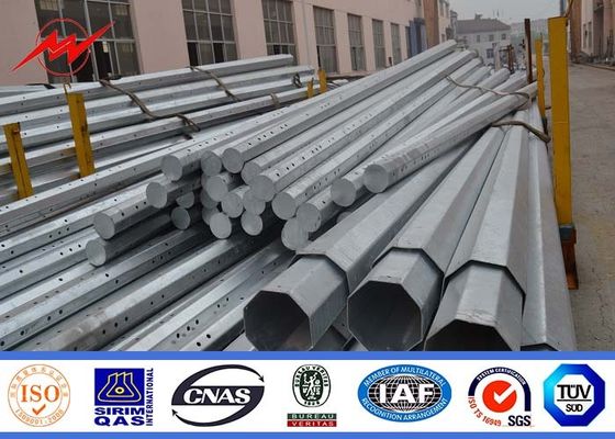 FRP Electrical Galvanized Steel Pole 9M With Hot Dip Galvanization