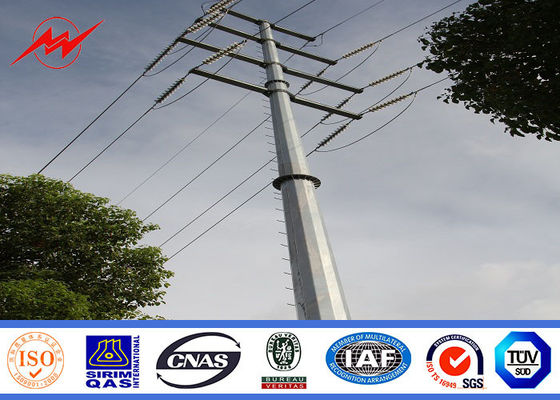 16m 13kv power line pole steel utility poles for mining industry