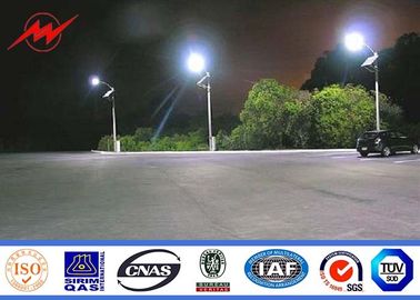 เสาไฟถนนชุบสังกะสีแบบจุ่มร้อนพร้อมเสาเหล็กทางหลวงเดี่ยวขนาด 8 เมตร