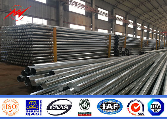 Electrical Power Distribution Steel Power Pole Galvanized 12m ASTM A123 Q345