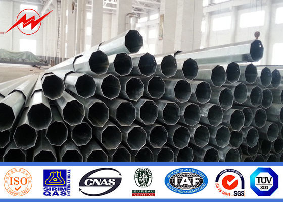 ASTM A123 Galvanized Steel Pole Steel Transmission Poles For Street Lighting