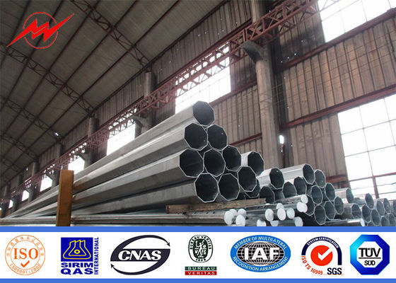Conical Urban Road Electrical Power Pole Galvanized Steel Tapered 10kv - 550kv
