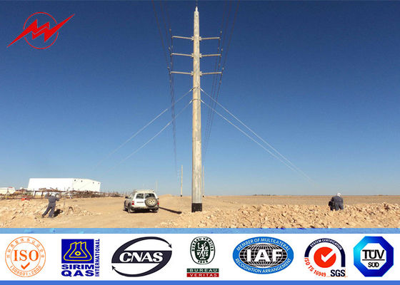 8 Sided 24M Clase 3000 Metal Steel Utility Poles For Transmission Overhead Line