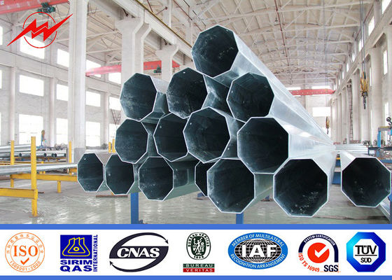 Tubular / Lattice Electrical Power Pole High Voltage Line Steel Transmission Poles