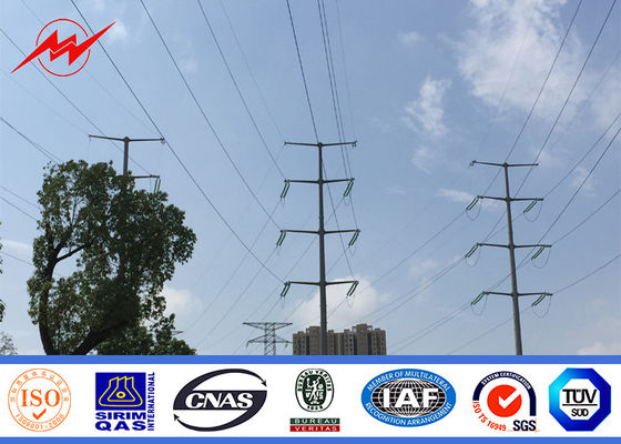 10M 15KN Galvanized 69KV Outdoor Electric Steel Power Pole for Distribution Line