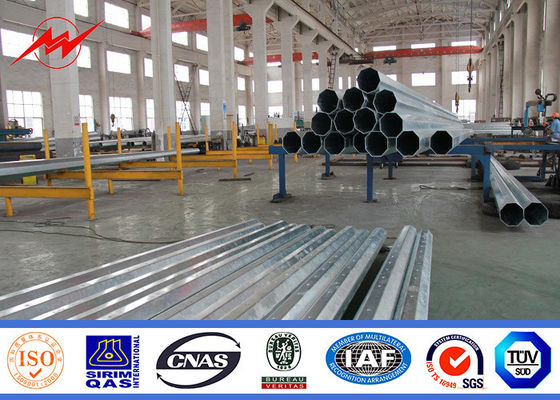 Galvanization Steel Utility Pole For 110kv Electrical Power Transmission Line Project