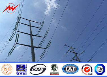 เสาส่งกำลังเหล็กชุบสังกะสี 2.5MM 69KV การเชื่อมอาร์คเรียว