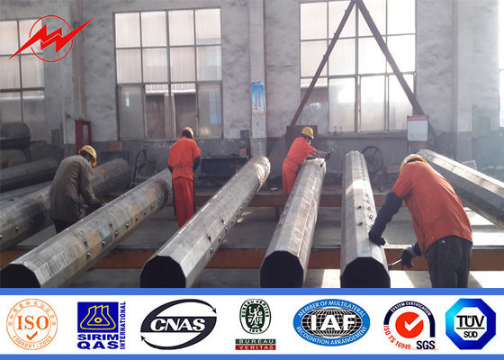 Philippine NPC 50FT - 70FT Electric Galvanised Steel Poles For Power Transmission