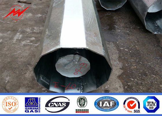 Multi Sides Electrical Power Pole / Galvanization Steel Utility Poles , NFA91121 Standard