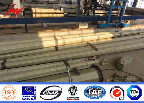 Multi Sides Electrical Power Pole / Galvanization Steel Utility Poles , NFA91121 Standard