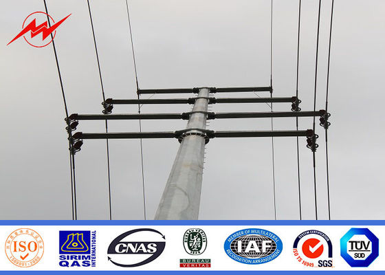 11M 1.8 Safety Factor Steel Utility Poles For Power Transmission Line Project