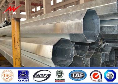 60 ฟุต 2 ส่วน 5 มิลลิเมตร 1200 กิโลกรัม Hot Dip Galvanized ต้นเหล็กไฟฟ้าสําหรับการกระจายพลังงาน