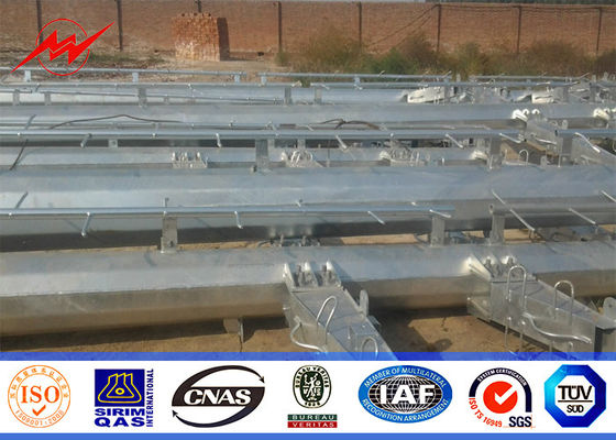 33kv Transmission Line เหล็กกล้าไร้สนิมยูทิลิตี้เสาไฟฟ้า Telescoping Pole